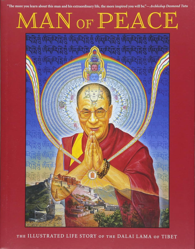 Man of Peace: The Illustrated Life Story of the Dalai Lama of Tibet by William Meyers, Robert A.F. Thurman, Michael G. Burbank (Softcover) image 1