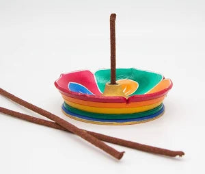 Tibetan Buddhist Handmade Wooden Lotus Pattern Incense Burner image 2