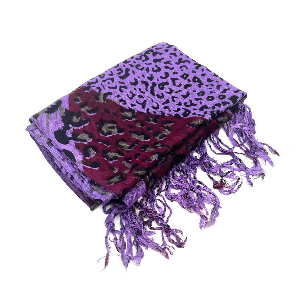 Purple Print Scarf