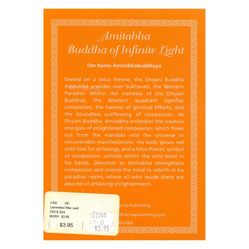 Amitabha Buddha of Infinite Light Sacred Art Card image 2