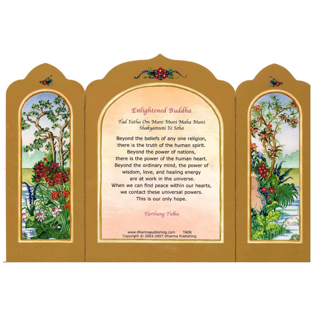 Enlightened Buddha Traveling Altar Card