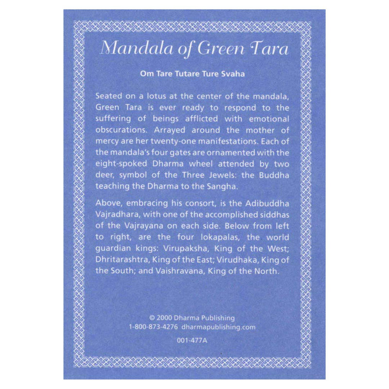Mandala of Green Tara Sacred Art Card image 2