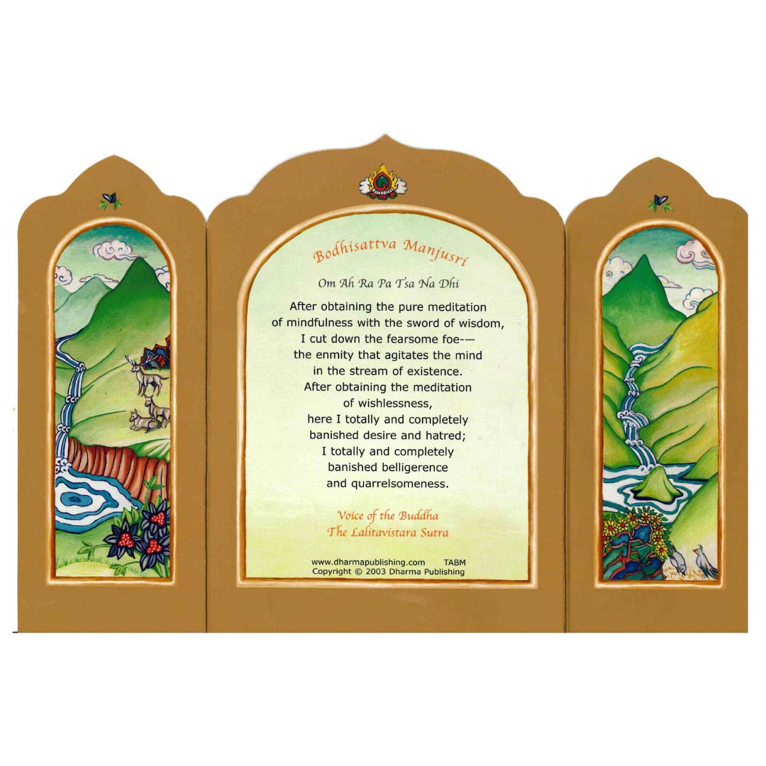 Bodhisattva Manjushri Traveling Altar Card