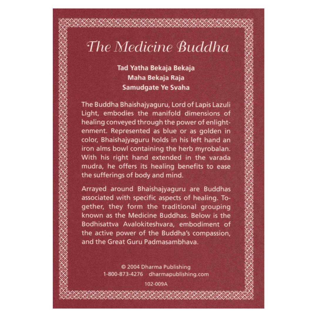 Medicine Buddha, The Sacred Art Card