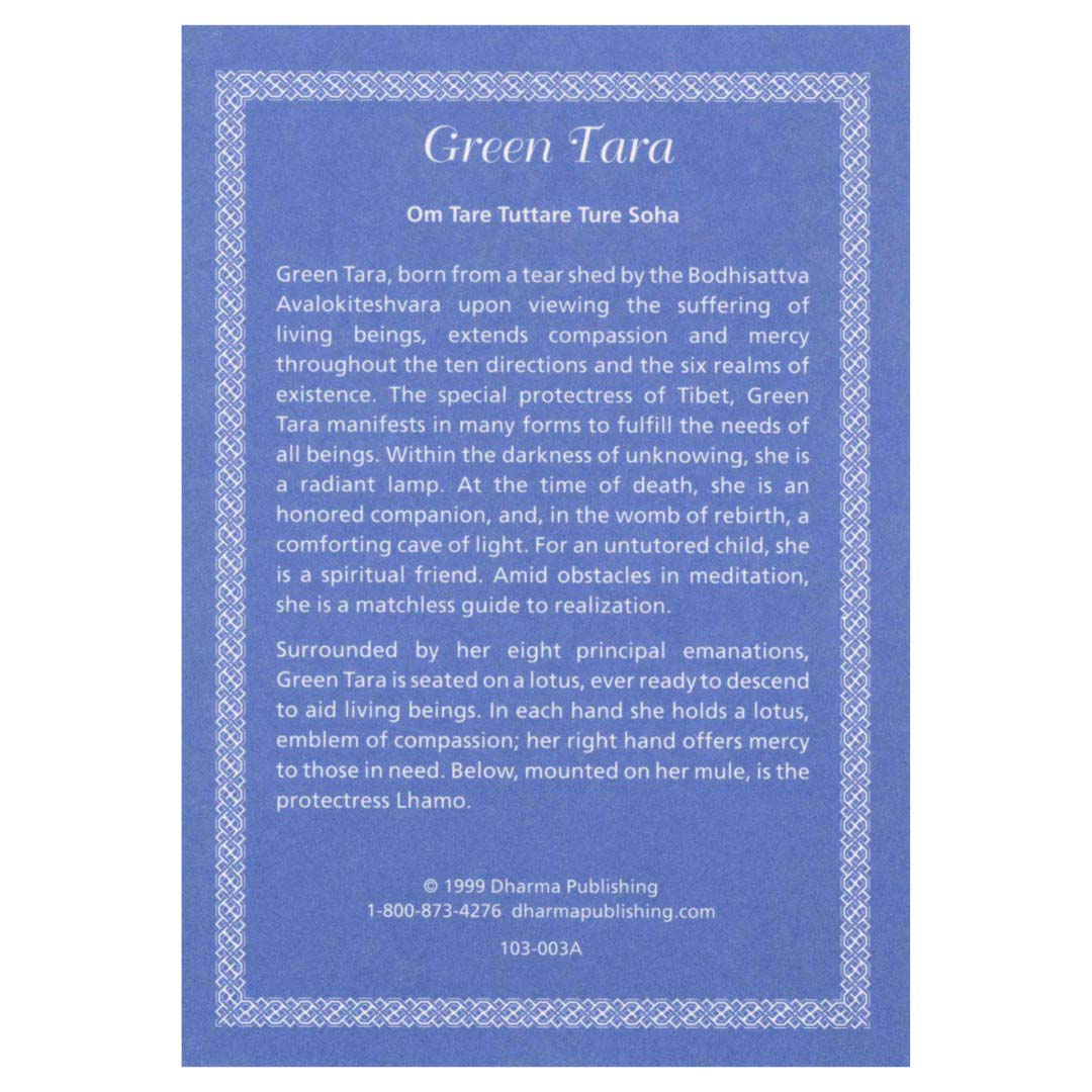 Green Tara Sacred Art Card