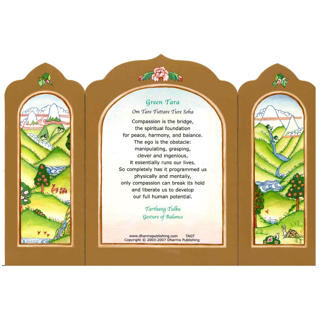 Green Tara Traveling Altar Card