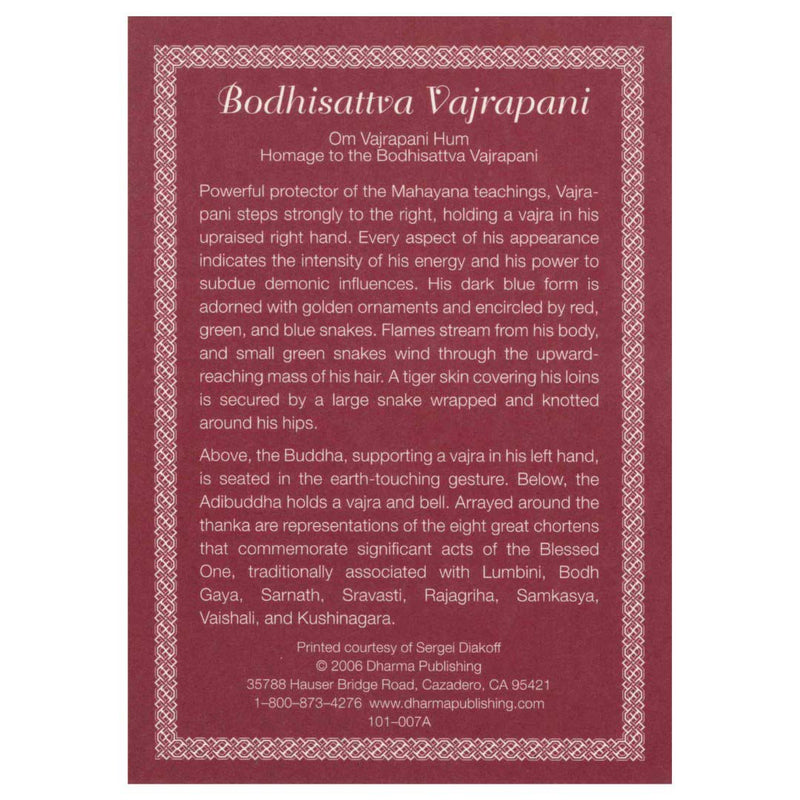 Bodhisattva Vajrapani Sacred Art Card image 2