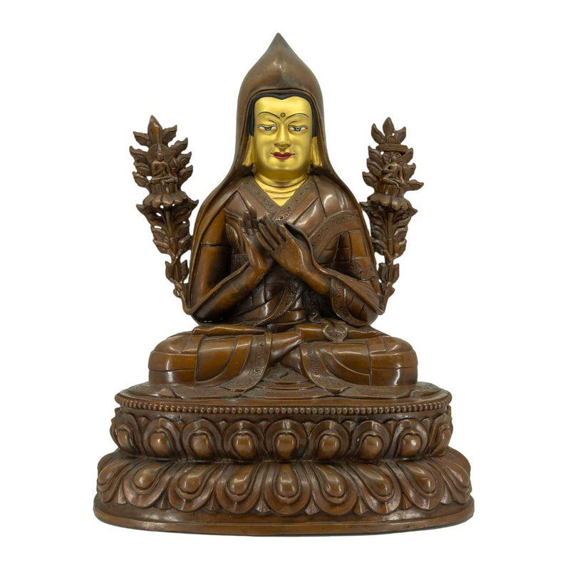 Tsongkapa Statue - Copper image 1