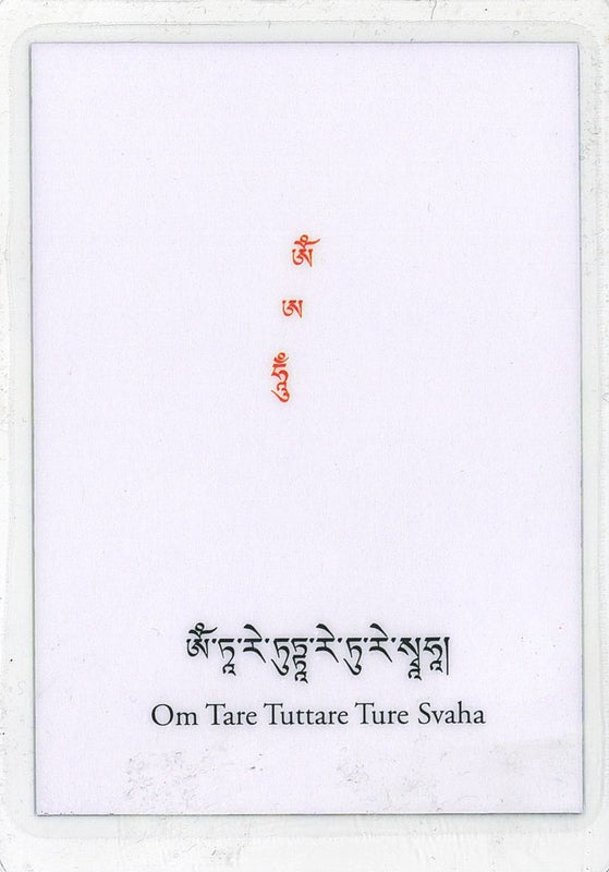 Laminated Green Tara Card 3X4