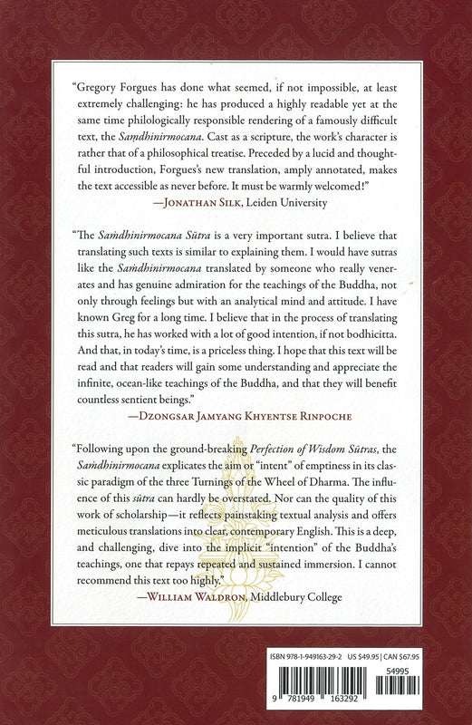 Elucidating the Intent: A Noble Mahayana Sutra (Treasury of the Buddhist Sciences) Hardcover image 2