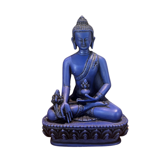 Blue Resin Buddha 6" - TIBET HOUSE US NYC