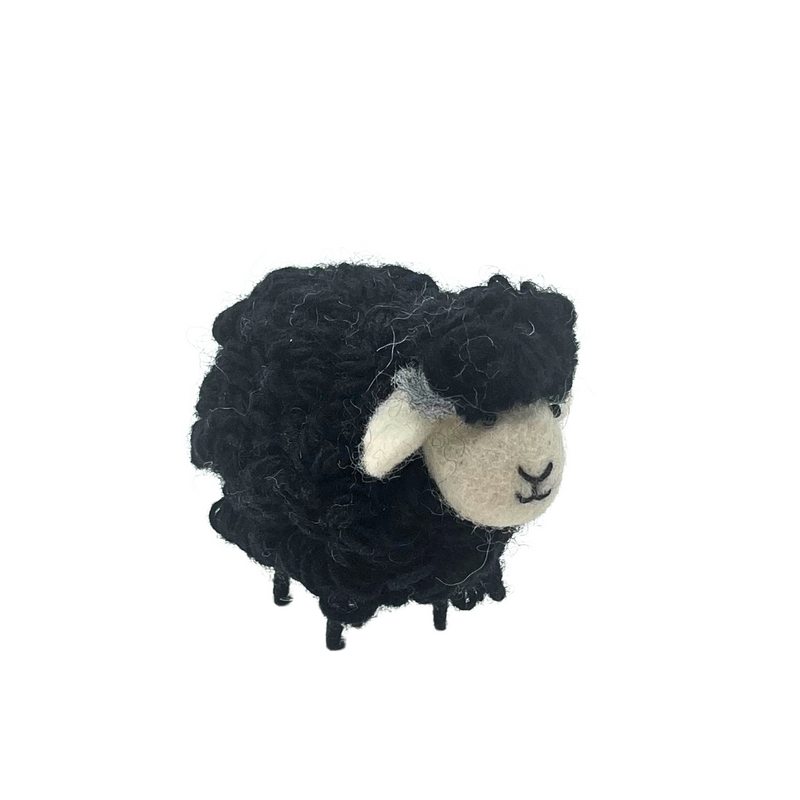 Felted Sheep in Black (white face) image 1
