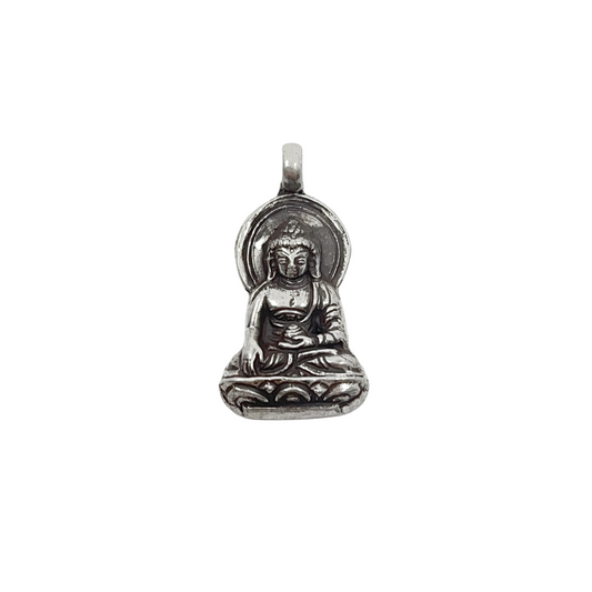 Sterling Silver Buddha Pendant - TIBET HOUSE US NYC