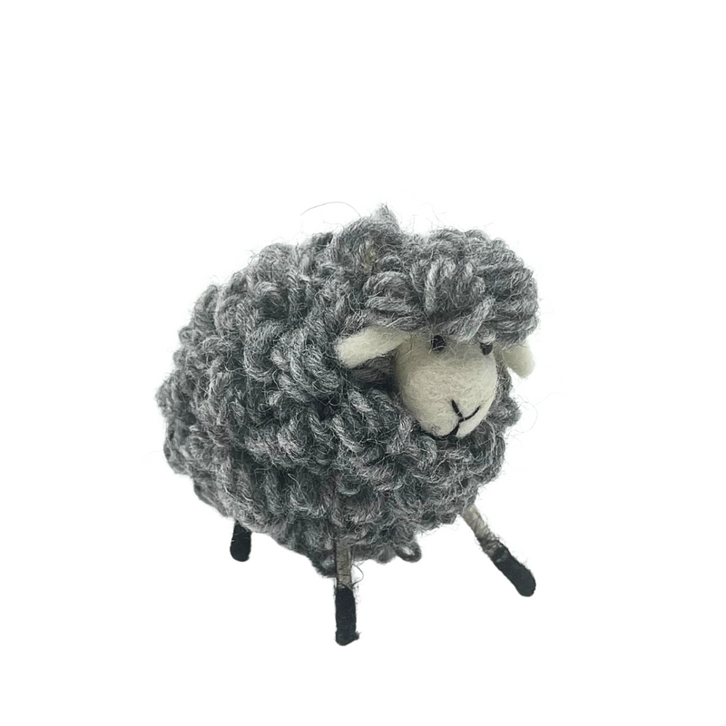 Felted Sheep (dark Graywith white face) image 1
