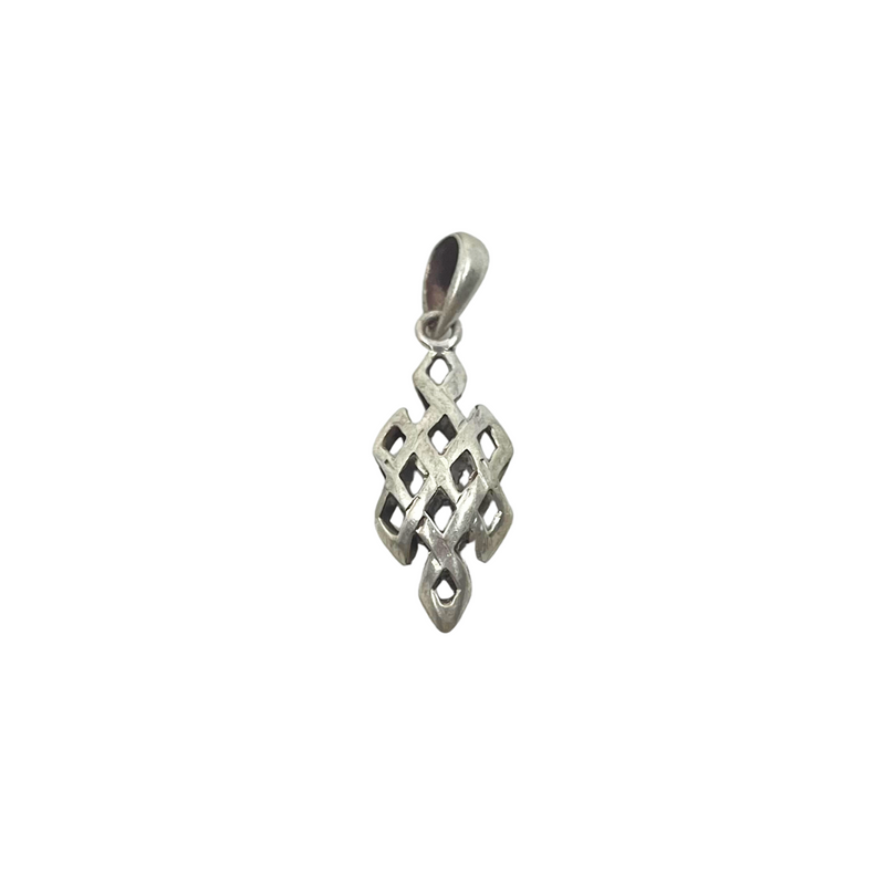 Sterling Silver 3D Endless Knot Pendant image 1