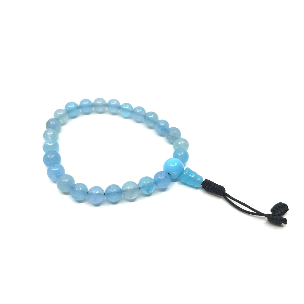 Aquamarine Gemstone Adjustable Bracelet