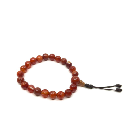 Carnelian Agate Gemstone Adjustable Bracelet