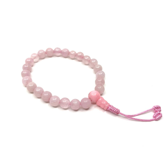 Rose Quartz Pink Gemstone Adjustable Bracelet