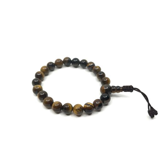 Tiger Eye Gemstone Adjustable Bracelet