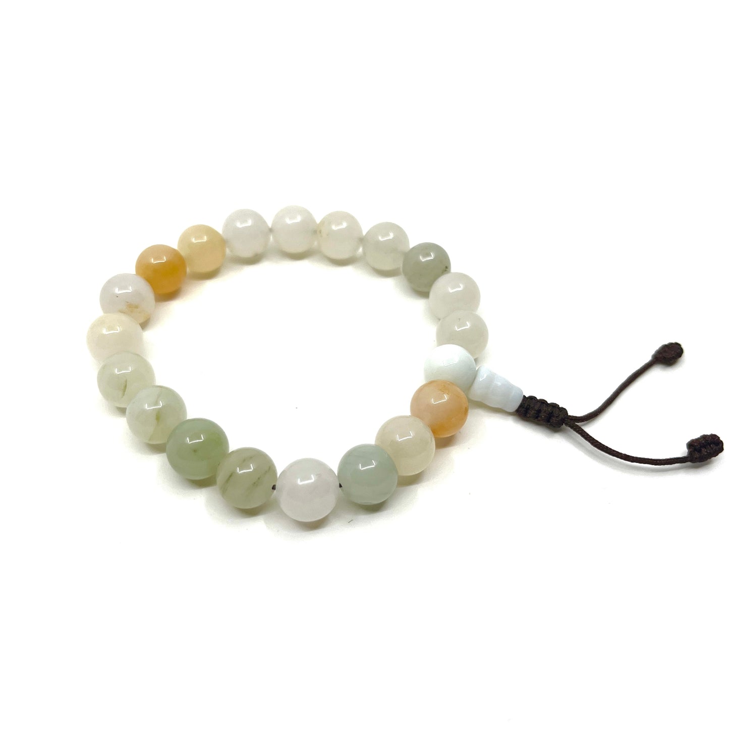 White Jade Gemstone Adjustable Bracelet