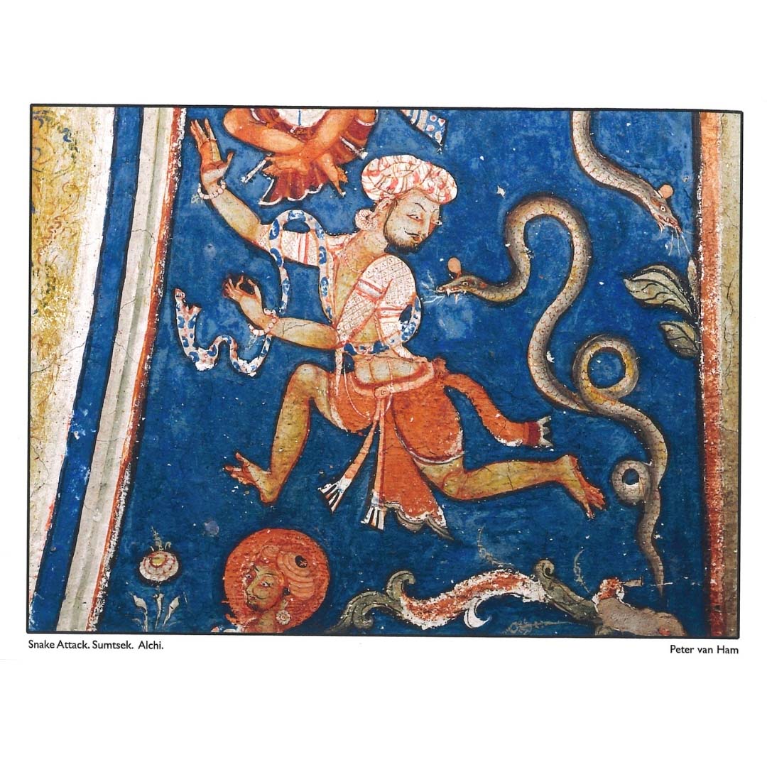 Alchi Monastery card - Snake Attack. Sumtsek. Alchi.