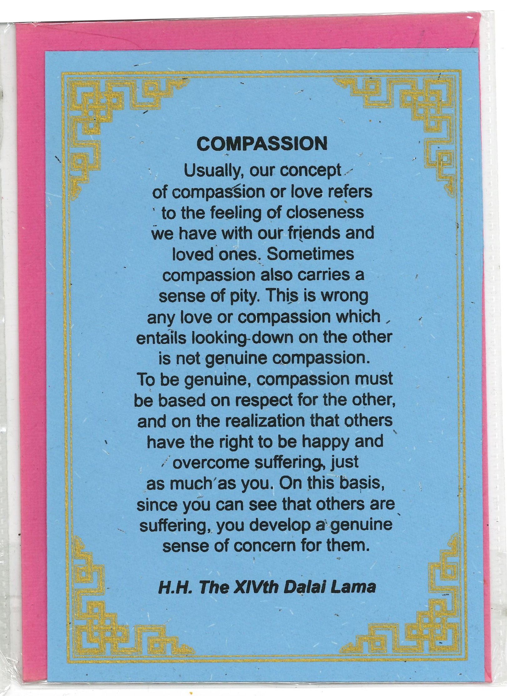 Compassion Card HHDL Quote (white)