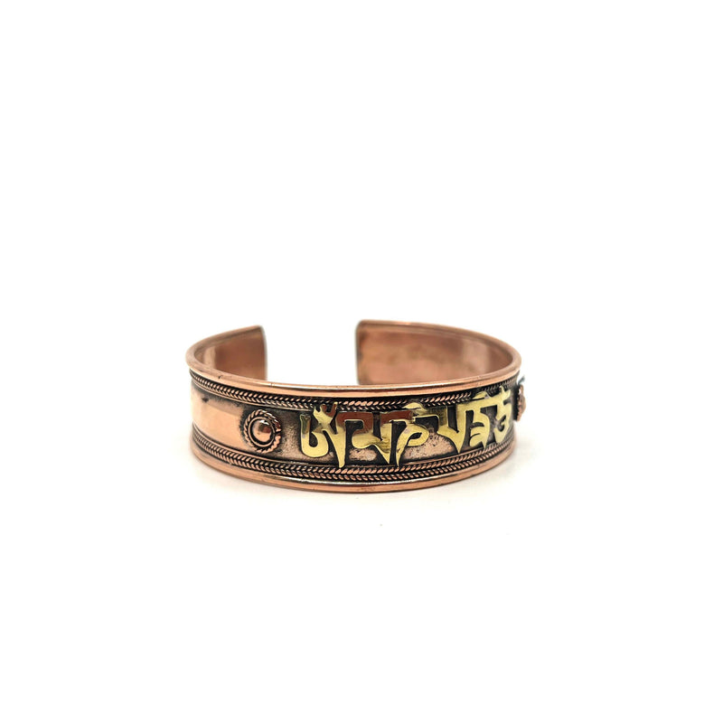 Mani Mantra Copper Bracelet image 1