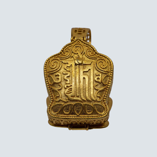 Golden Brass Kalachakra Symbol mini Amulet