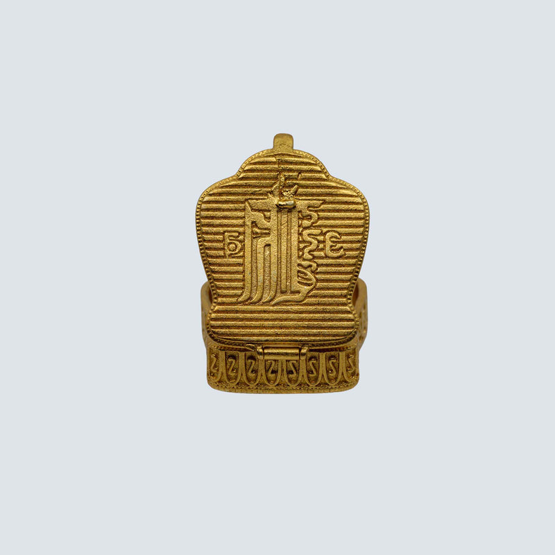Golden Brass Kalachakra Symbol mini Amulet image 3