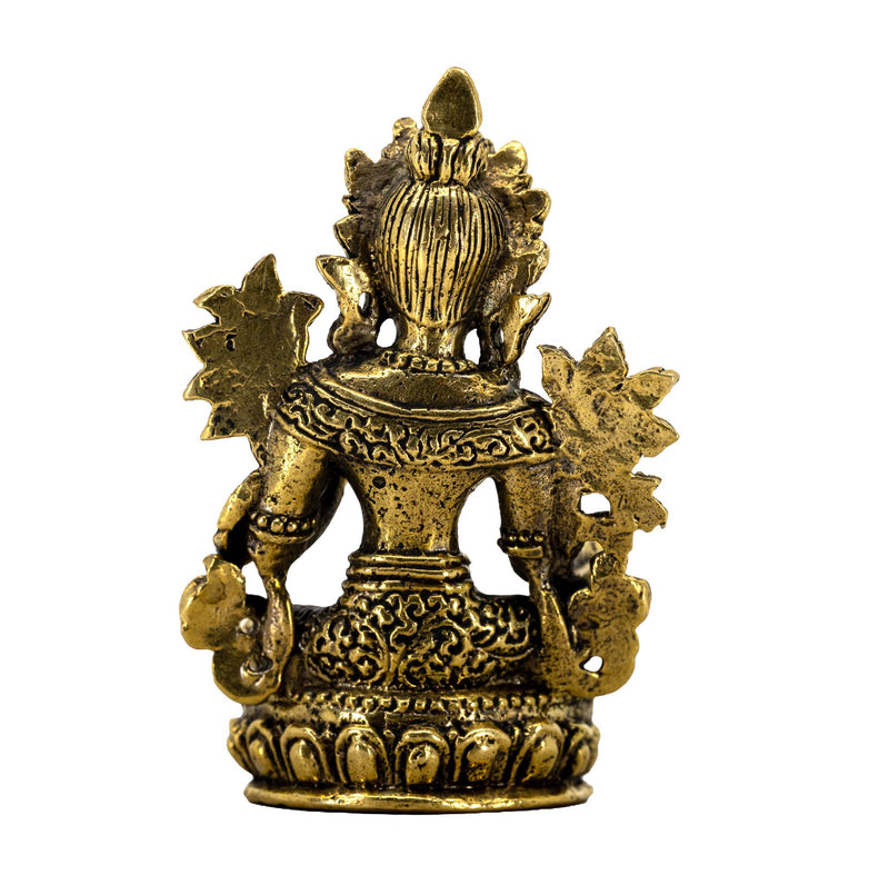 Mini White Tara Statue: Brass image 2