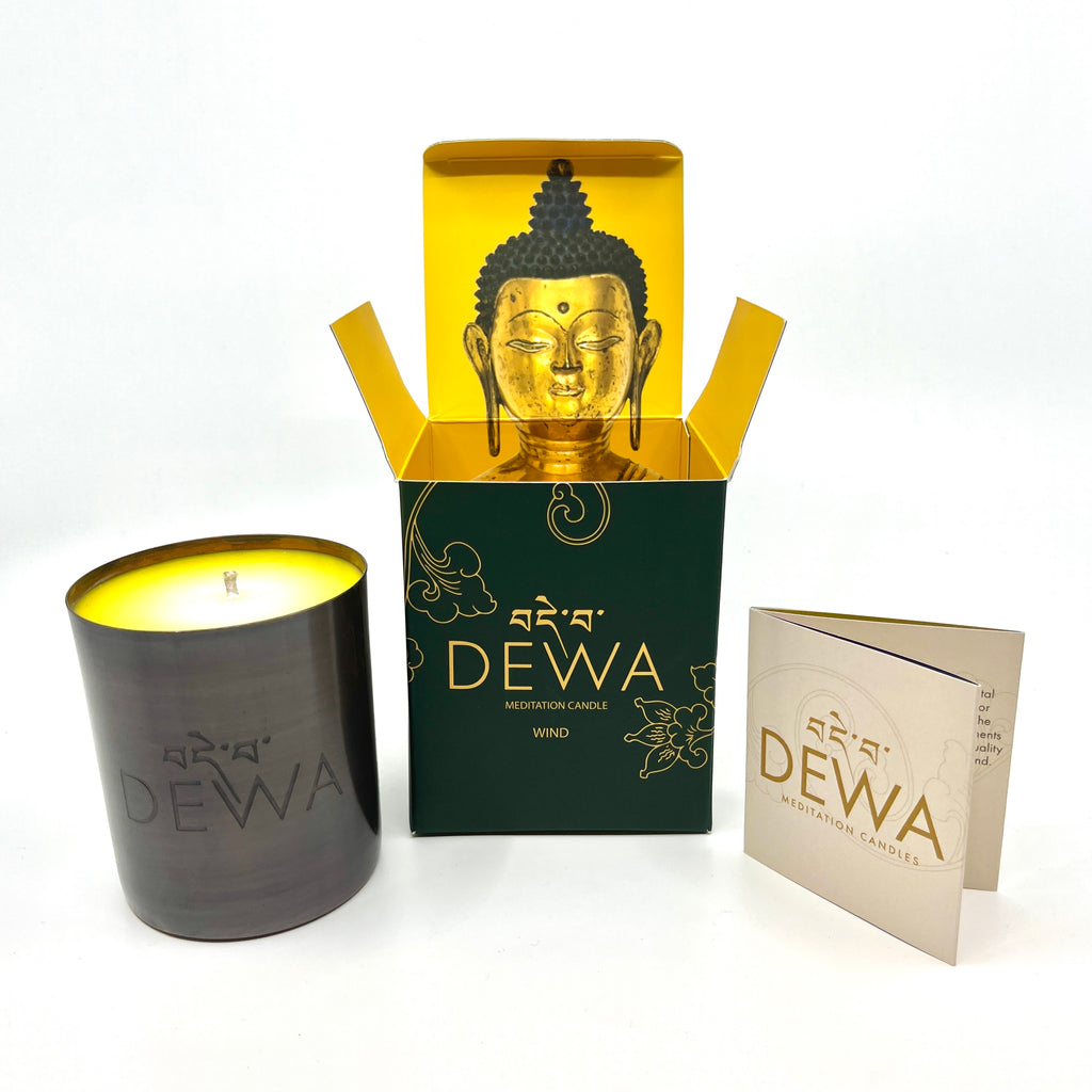 Dewa Candles Wind Large Candle - Tibet House US