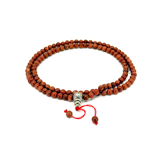 Goldstone Mala 5mm - TIBET HOUSE US NYC