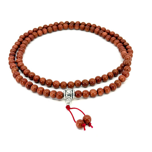Goldstone Mala 8mm - TIBET HOUSE US NYC