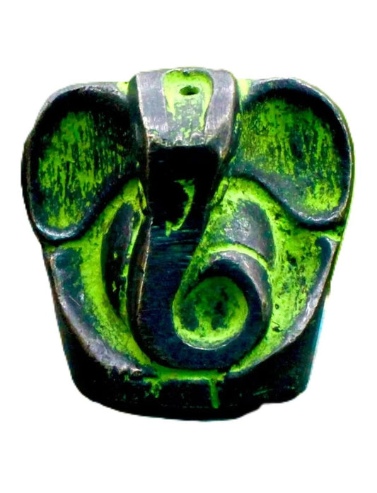 Elephant Incense Holder: Brass (dark) - TIBET HOUSE US NYC