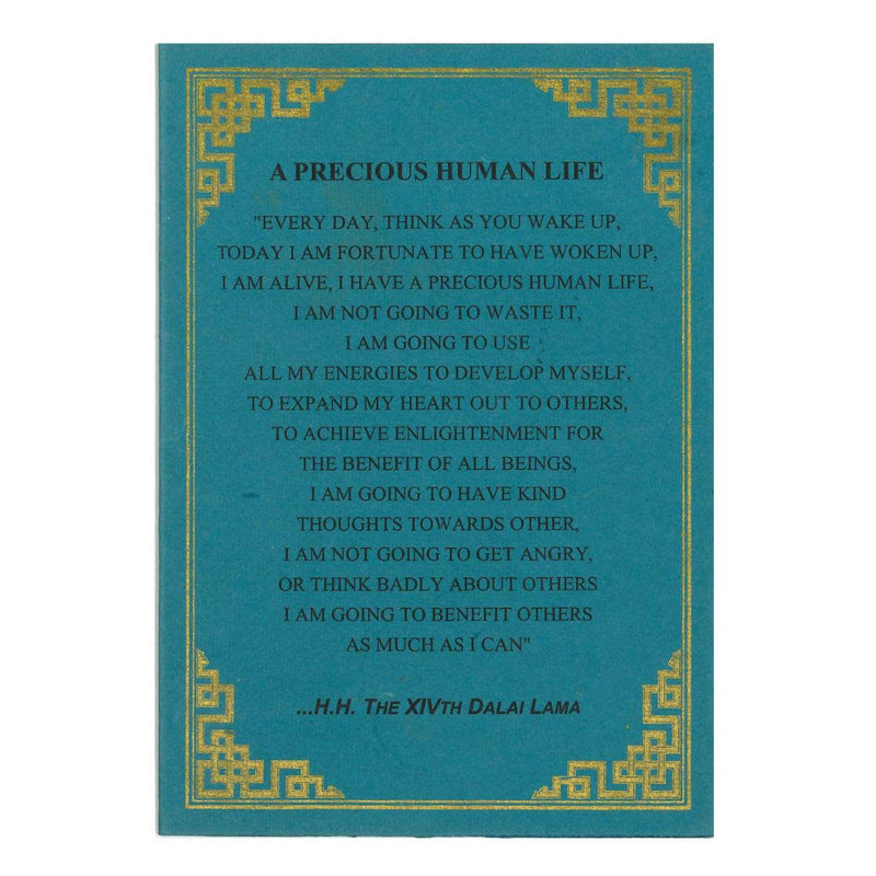 A Precious Human Life Card HHDL Quote image 1