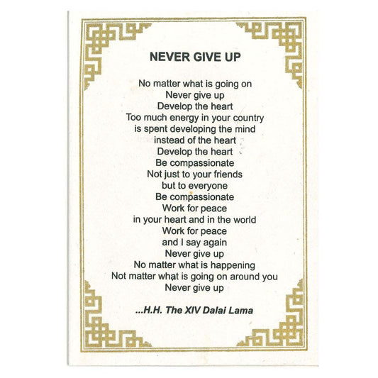 Never Give Up Card