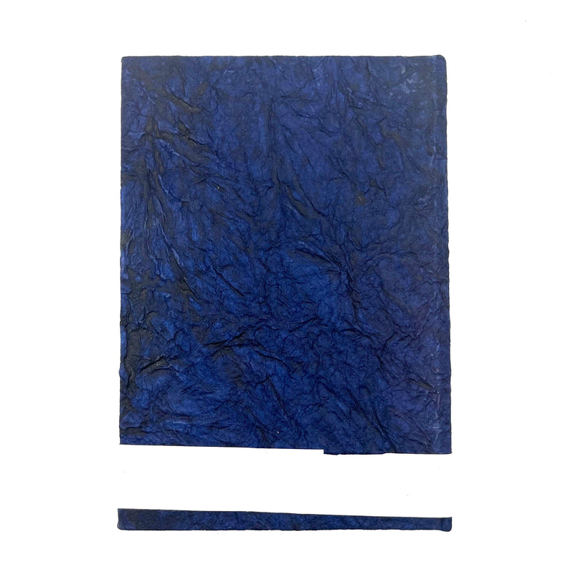 Lokta Paper Journal - Dalai Lama Quote: True Meaning of Life (Navy 5.5