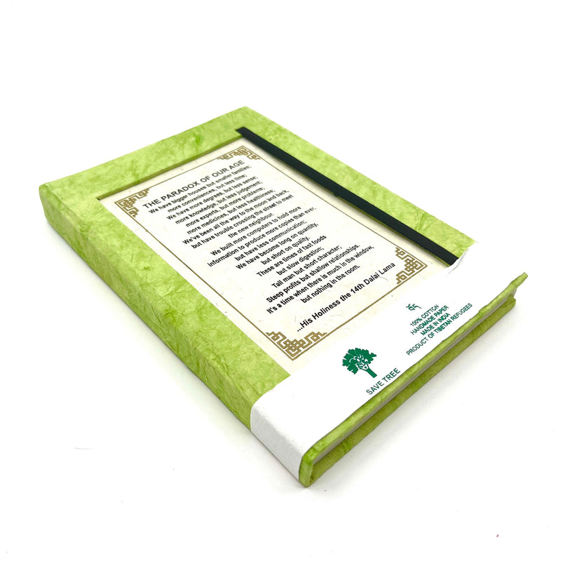 HHDL Quotes Notebook - The Paradox of our Age (Green & white) image 2