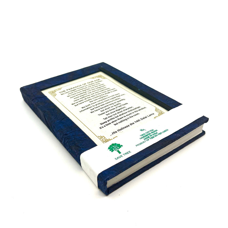 HHDL Quotes Notebook - The Paradox of our Age (Navy and Light Blue) image 2