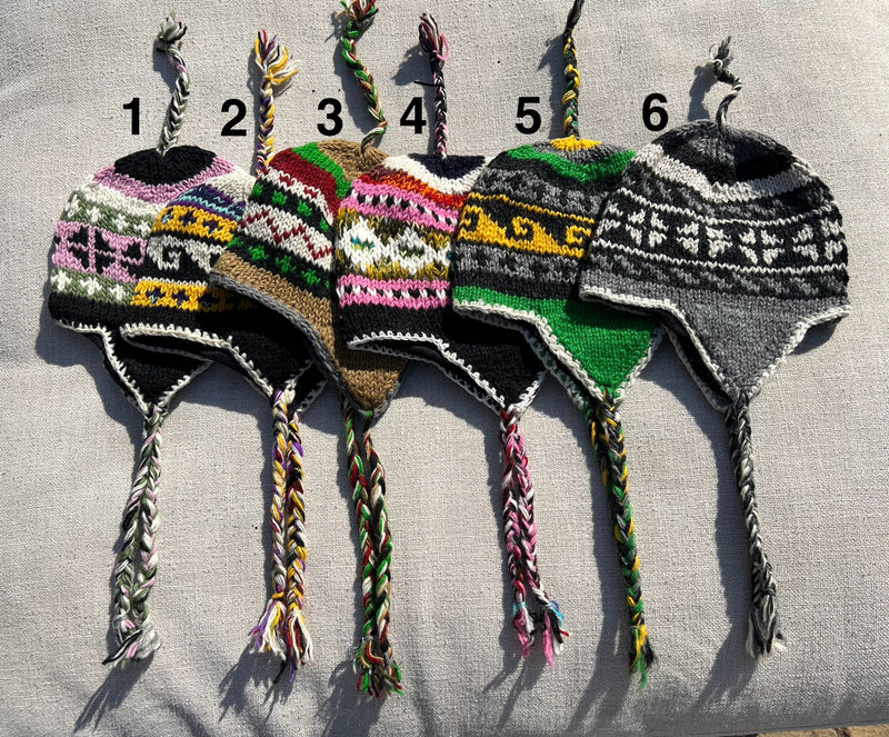 Wool Handknit Earflap Beanie image 1