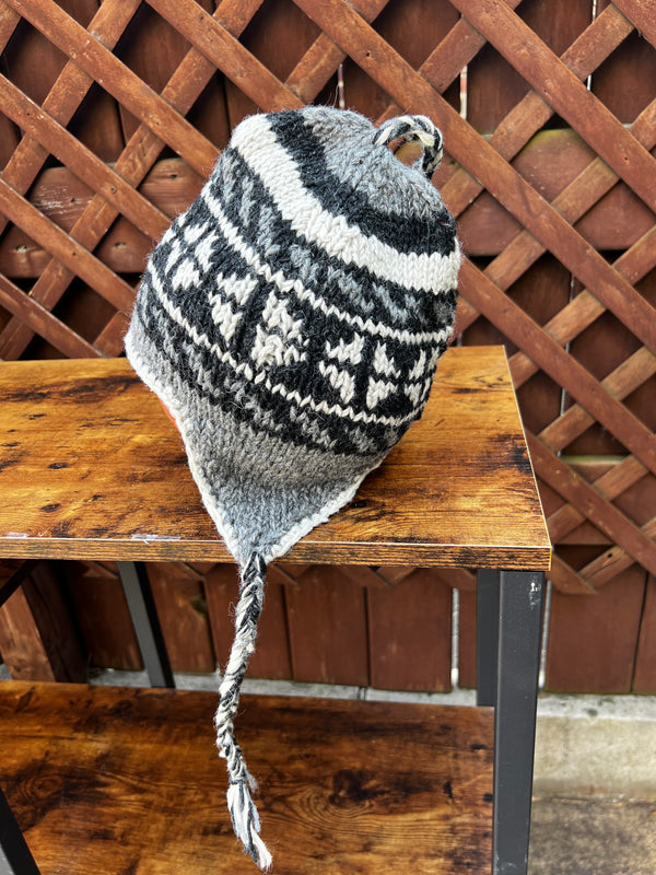 Wool Handknit Earflap Beanie image 2