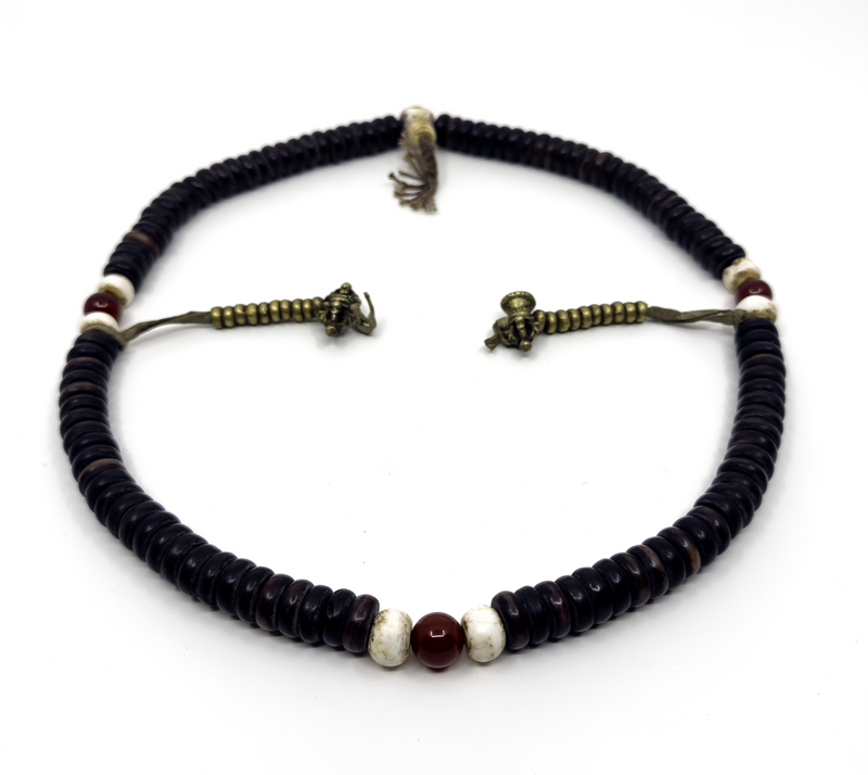 Tibetan Antique Style Yak Bone Flat Mala image 2
