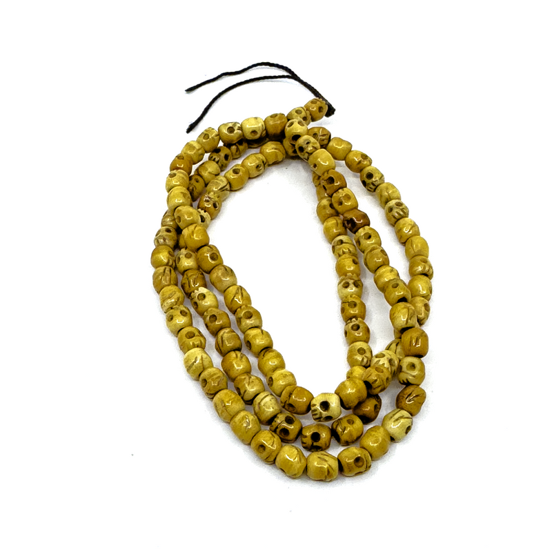 Yak Bone Skull Mala - 6mm image 1