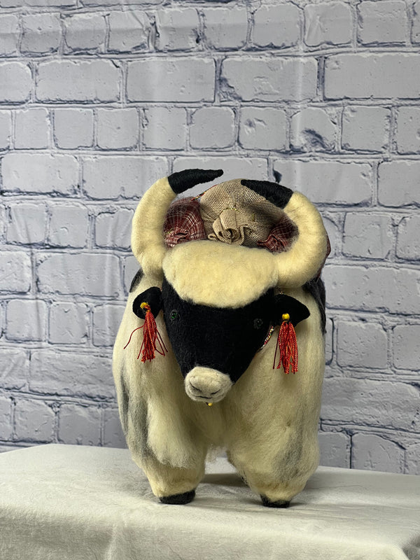 Large Felt Yaks with Packs - White image 2