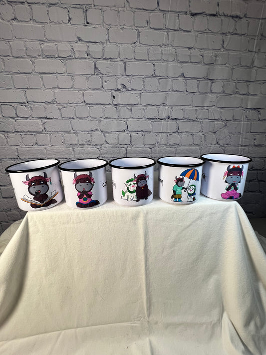 Custom White Enamel Mugs