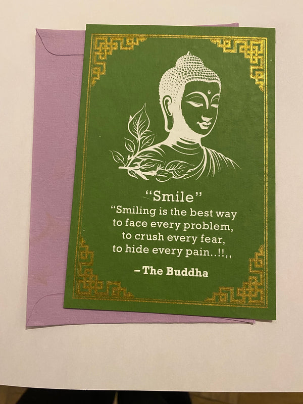 Buddha Quote Greeting Card: SMILE image 1