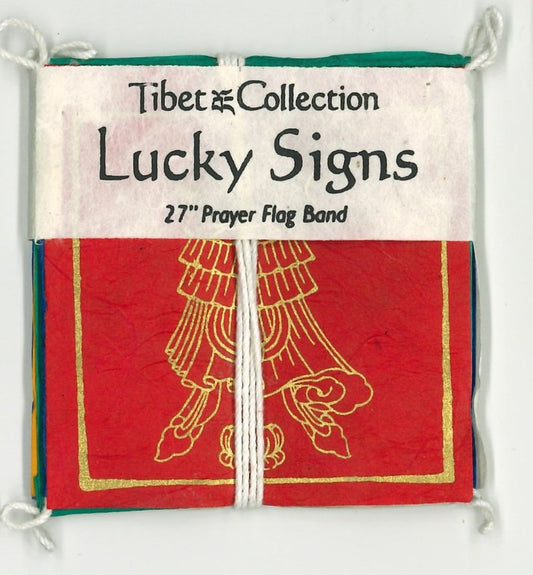 Mini Lokta Paper Prayer Flag: Lucky Signs