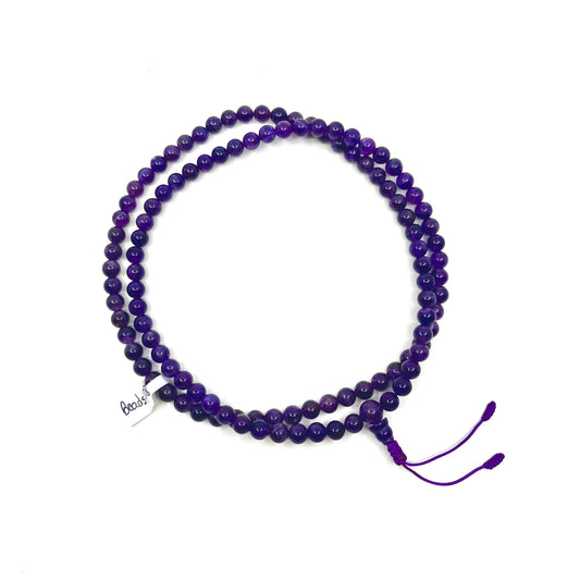 Amethyst Purple Gemstone Mala Beads