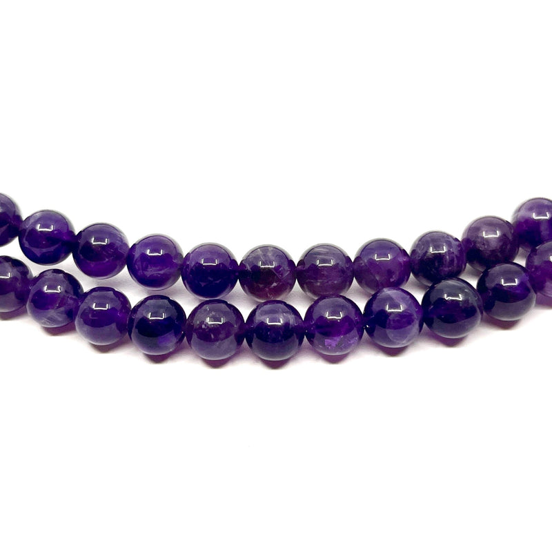 Amethyst Purple Gemstone Mala Beads 8mm image 3
