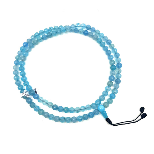 Aquamarine Gemstone Mala Beads